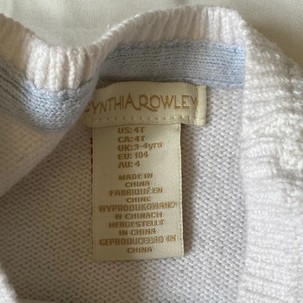 Adorable White Kids Sweater with Penguin Design